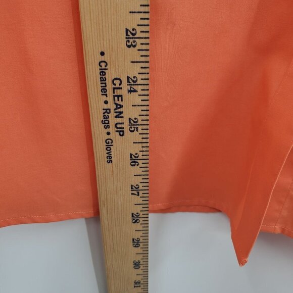 Foxcroft Wrinkle Free Button Up Shirt Plus Size Short Sleeve 18 Womens Orange - Picture 10 of 12